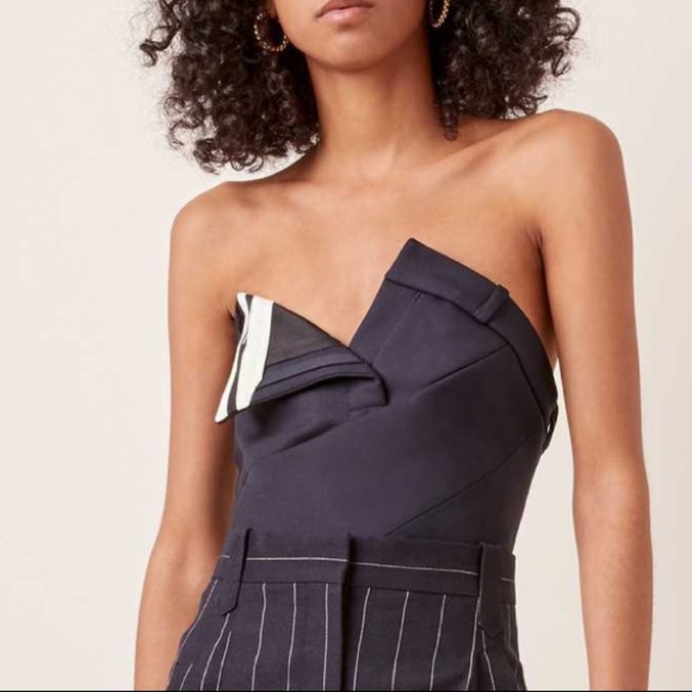 MONSE
Twisted Wool-Blend Bustier Top